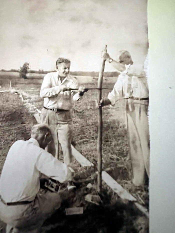 Coldwater Drive-In Theatre - Coldwater Drive-In Sawing A Post Al Johnson 1949 